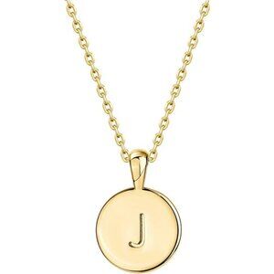 PAVOI 14K Gold Plated Initial Letter Pendant Necklace for Women